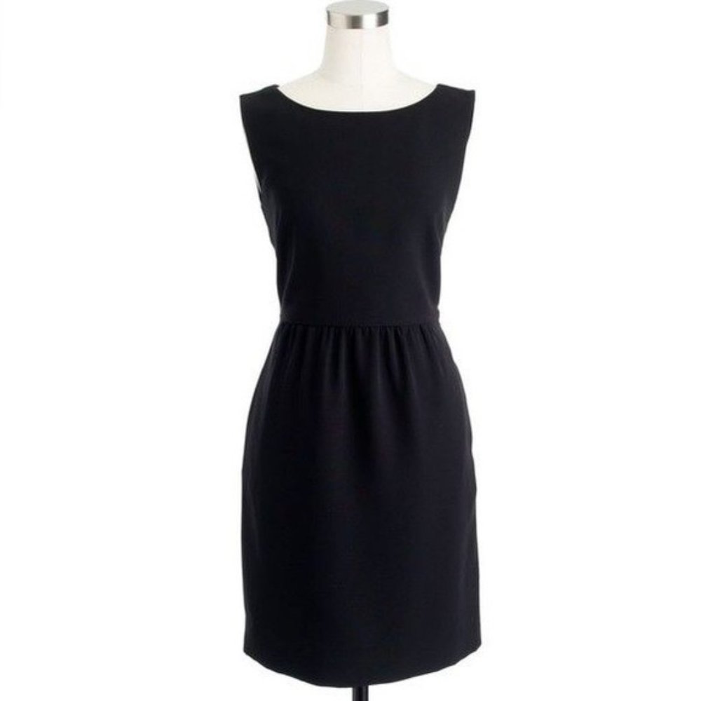 J. Crew Camille Black Sleeveless Sheath Dress